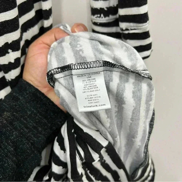 Trina Turk Black & White Stripe Dress, size M - Picture 4 of 7